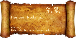 Herter Noémi névjegykártya