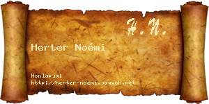Herter Noémi névjegykártya